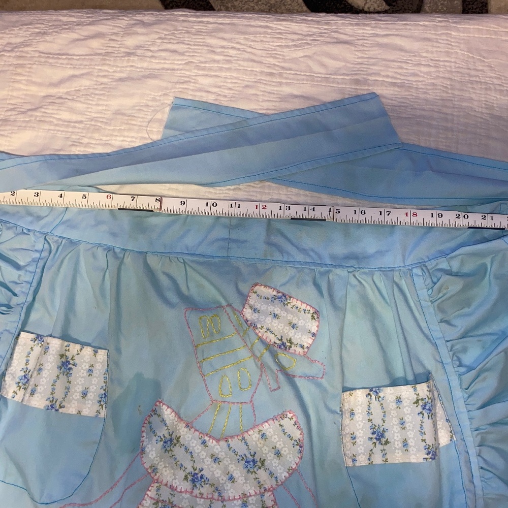 Blue Appliqué Hand Made Apron